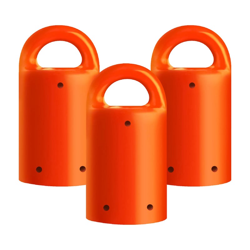 MagnetPal 3 pack Heavy-Duty Neodymium Anti-Rust Magnet, Best for Magnetic Stud Finder / Key Organizer / Indoor and Outdoor Multi Uses, Orange with Key Ring (SP-MPM3OR) - Image 1